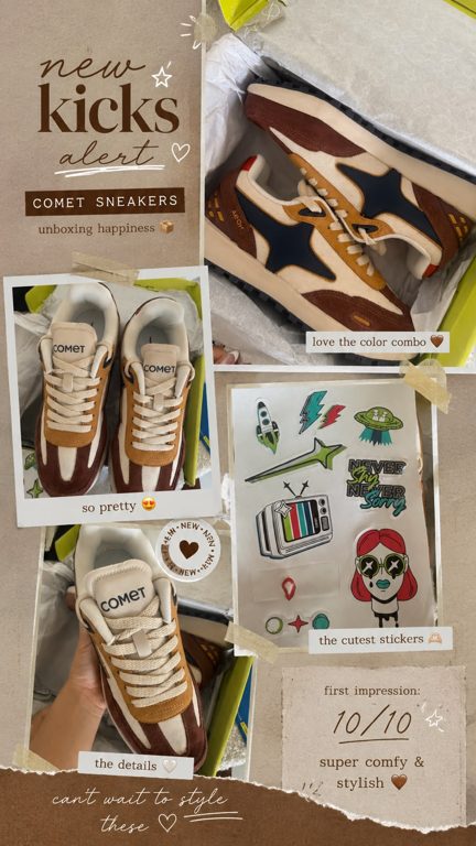Comet sneaker unboxing story by @sakshishrivas__